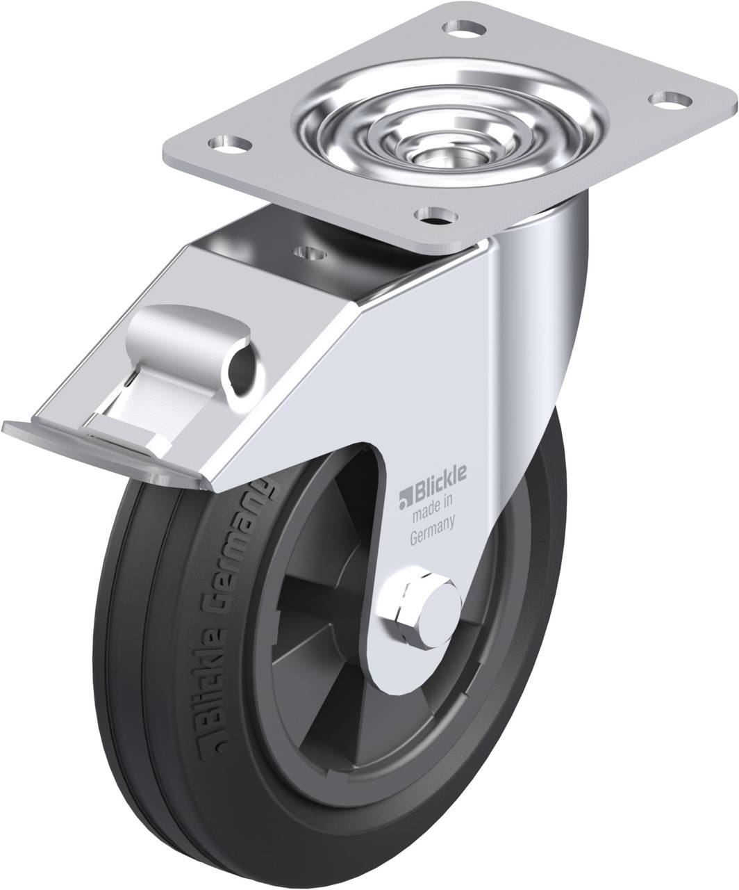Blickle 577155 LE-VPP 180R-FI Kółko skrętne z hamulcem Średnica koła: 180 mm Maksymalne obciążenie: 170 kg 1 szt. - obrazek 1
