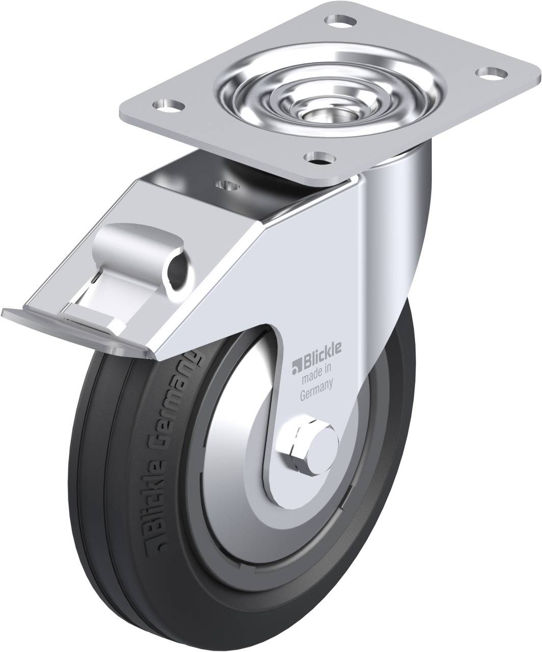 Blickle 744460 LE-VPP 180R-FI-FA Kółko skrętne z hamulcem Średnica koła: 180 mm Maksymalne obciążenie: 170 kg 1 szt. - obrazek 1