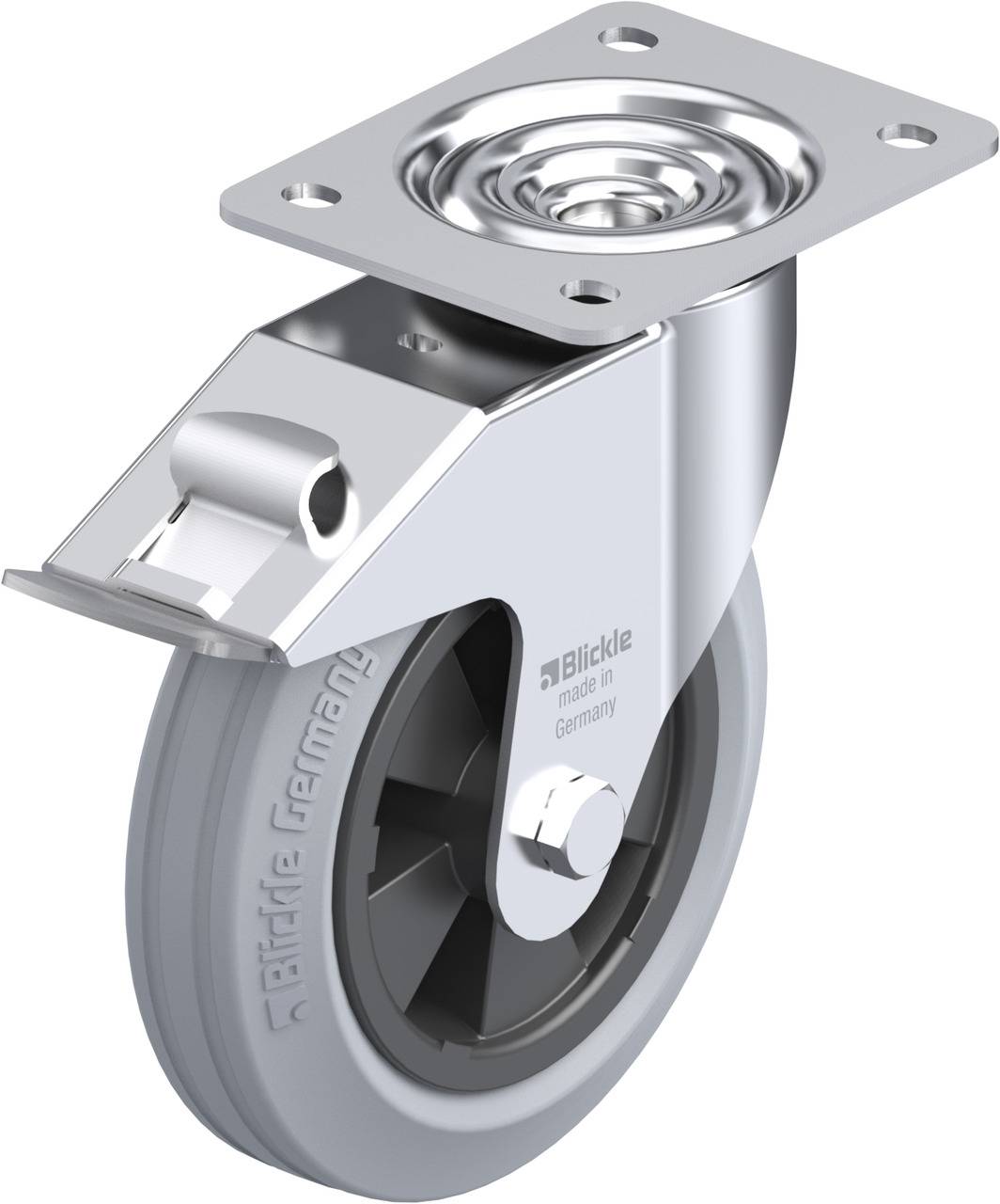 Blickle 625608 LE-VPP 180R-FI-SG Kółko skrętne z hamulcem Średnica koła: 180 mm Maksymalne obciążenie: 170 kg 1 szt. - obrazek 1