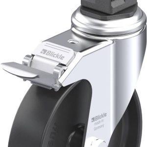 Blickle 849043 LKRA-POA 125G-11-FI-EV17 Kółko skrętne z hamulcem Średnica koła: 125 mm Maksymalne obciążenie: 120 kg 1 s
