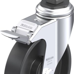 Blickle 849058 LKRA-POA 125K-11-FI-EV13 Kółko skrętne z hamulcem Średnica koła: 125 mm Maksymalne obciążenie: 120 kg 1 s