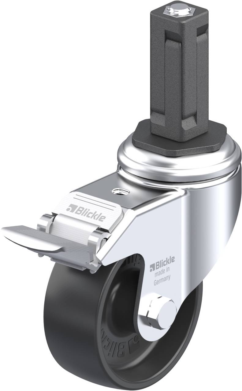 Blickle 848988 LKRA-POA 80G-11-FI-EV13 Kółko skrętne z hamulcem Średnica koła: 80 mm Maksymalne obciążenie: 120 kg 1 szt - obrazek 1