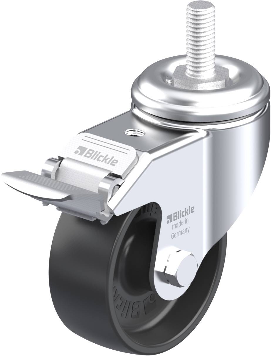 Blickle 613877 LKRA-POA 80G-FI-GS12 Kółko skrętne z hamulcem Średnica koła: 80 mm Maksymalne obciążenie: 120 kg 1 szt. - obrazek 1