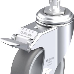 Blickle 674507 LKRA-TPA 101G-11-FI-E11 Kółko skrętne z hamulcem Średnica koła: 100 mm Maksymalne obciążenie: 110 kg 1 sz Blickle 674507 LKRA-TPA 101G-11-FI-E11 Kółko skrętne z hamulcem Średnica koła: 100 mm Maksymalne obciążenie: 110 kg 1 sz
