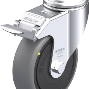 Blickle 606236 LKRA-TPA 101KF-FI-ELS Kółko skrętne z hamulcem Średnica koła: 100 mm Maksymalne obciążenie: 70 kg 1 szt. Blickle 606236 LKRA-TPA 101KF-FI-ELS Kółko skrętne z hamulcem Średnica koła: 100 mm Maksymalne obciążenie: 70 kg 1 szt.