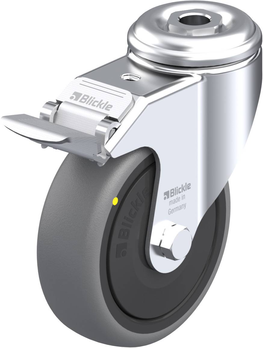 Blickle 606236 LKRA-TPA 101KF-FI-ELS Kółko skrętne z hamulcem Średnica koła: 100 mm Maksymalne obciążenie: 70 kg 1 szt. - obrazek 1