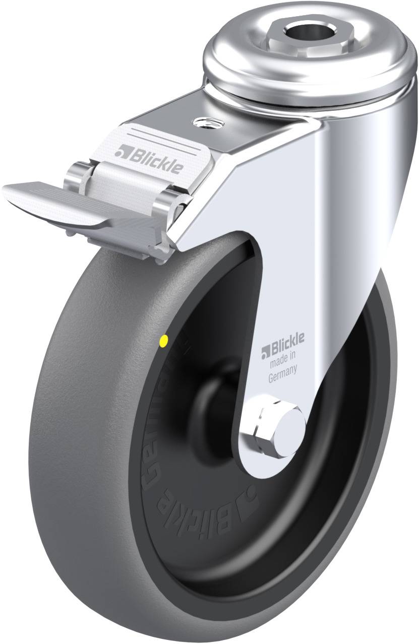 Blickle 629337 LKRA-TPA 126G-FI-ELS Kółko skrętne z hamulcem Średnica koła: 125 mm Maksymalne obciążenie: 80 kg 1 szt. - obrazek 1