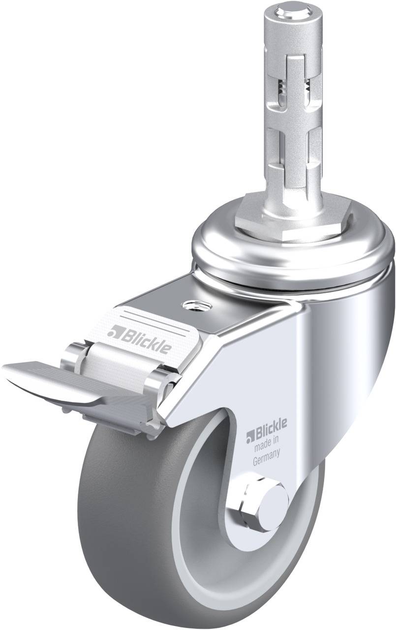Blickle 705277 LKRA-TPA 80G-11-FI-E11 Kółko skrętne z hamulcem Średnica koła: 80 mm Maksymalne obciążenie: 100 kg 1 szt. - obrazek 1