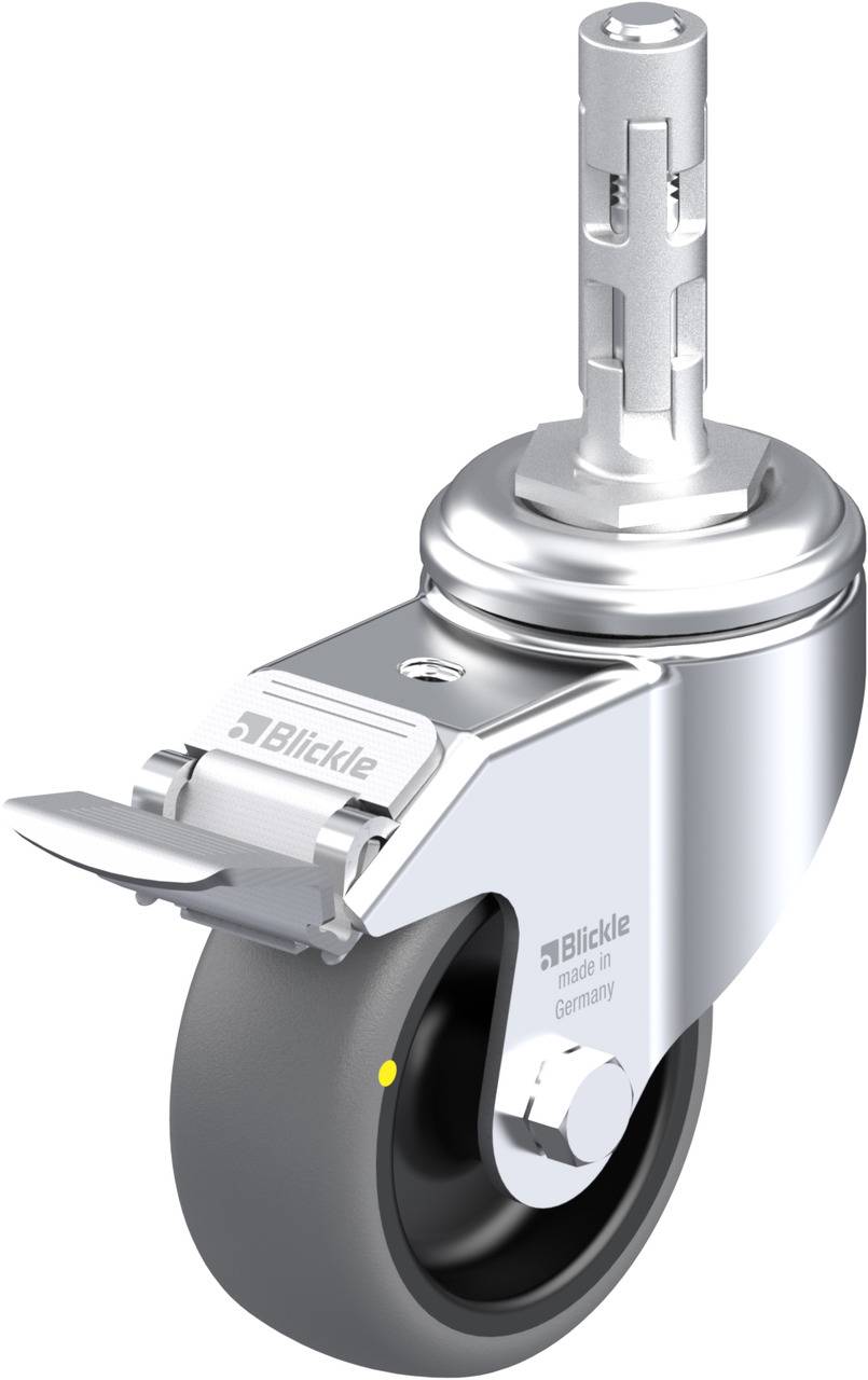 Blickle 678060 LKRA-TPA 80G-11-FI-ELS-E11 Kółko skrętne z hamulcem Średnica koła: 80 mm Maksymalne obciążenie: 65 kg 1 s - obrazek 1