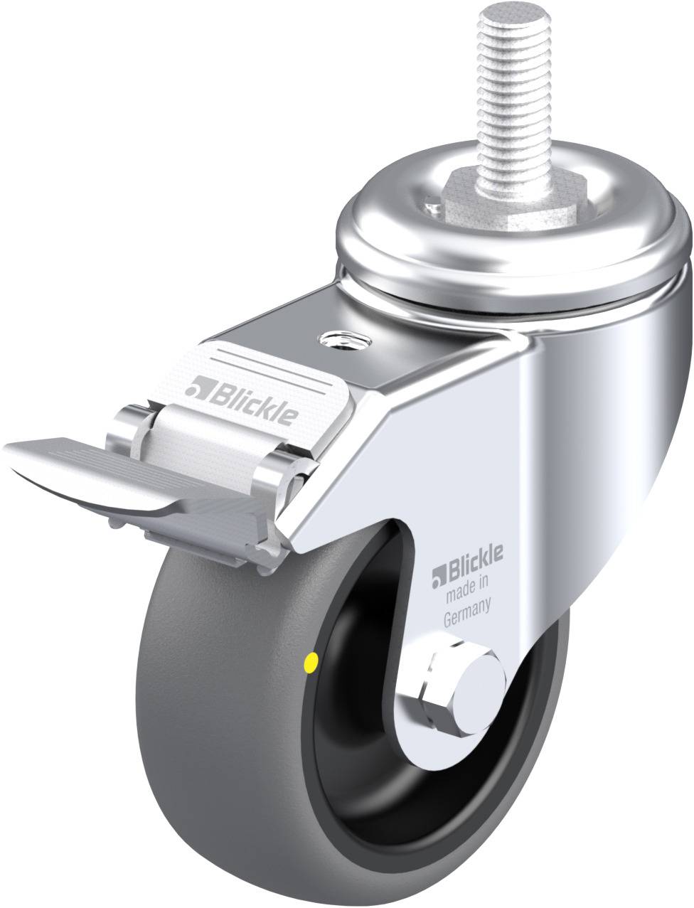 Blickle 744556 LKRA-TPA 80G-FI-ELS-GS12 Kółko skrętne z hamulcem Średnica koła: 80 mm Maksymalne obciążenie: 65 kg 1 szt - obrazek 1