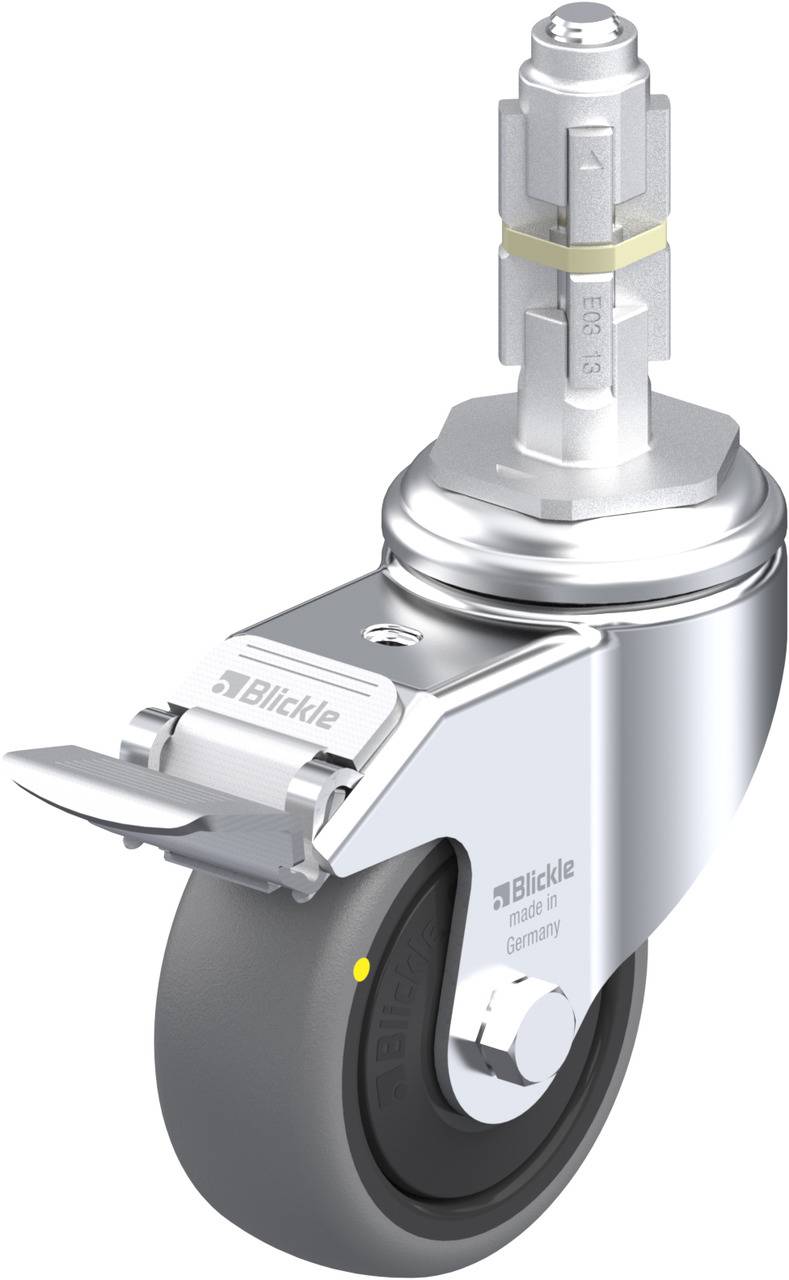 Blickle 750753 LKRA-TPA 80KF-11-FI-ELS-E13 Kółko skrętne z hamulcem Średnica koła: 80 mm Maksymalne obciążenie: 65 kg 1 - obrazek 1