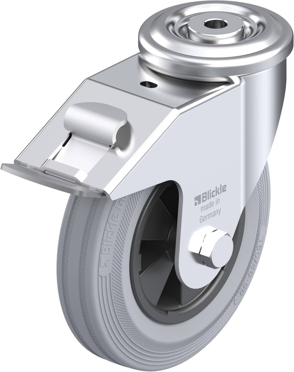 Blickle 671065 LER-VPP 160G-FI-SG Kółko skrętne z hamulcem Średnica koła: 160 mm Maksymalne obciążenie: 135 kg 1 szt. - obrazek 1