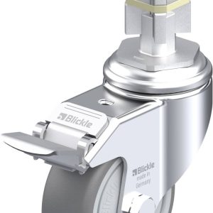 Blickle 665240 LKRA-TPA 80KF-11-FI-E15 Kółko skrętne z hamulcem Średnica koła: 80 mm Maksymalne obciążenie: 100 kg 1 szt Blickle 665240 LKRA-TPA 80KF-11-FI-E15 Kółko skrętne z hamulcem Średnica koła: 80 mm Maksymalne obciążenie: 100 kg 1 szt