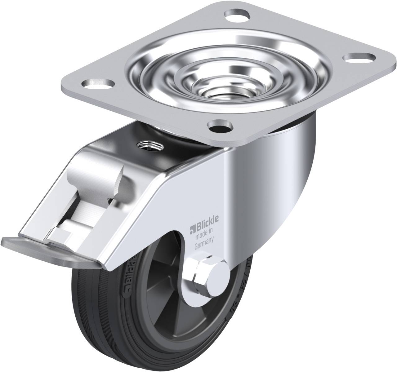 Blickle 461673 LE-VPP 80G-FI Kółko skrętne z hamulcem Średnica koła: 80 mm Maksymalne obciążenie: 50 kg 1 szt. - obrazek 1