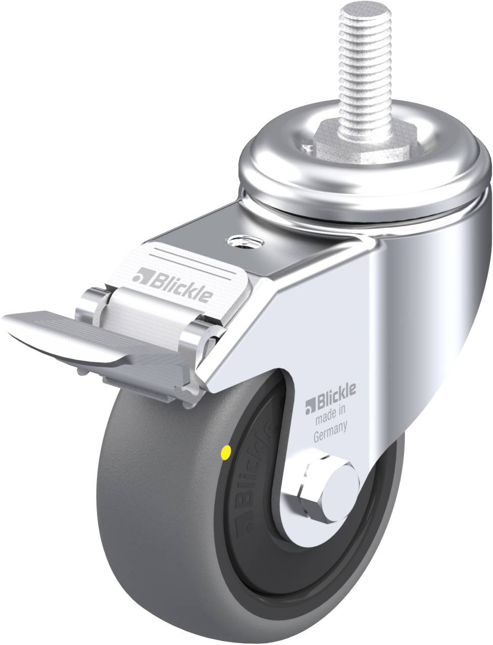Blickle 713248 LKRA-TPA 80KF-FI-ELS-GS12 Kółko skrętne z hamulcem Średnica koła: 80 mm Maksymalne obciążenie: 65 kg 1 sz - obrazek 1