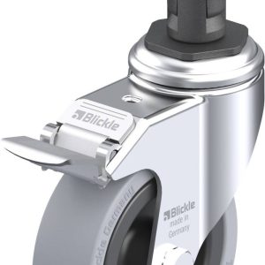 Blickle 848185 LKRA-VPA 101G-11-FI-ER13 Kółko skrętne z hamulcem Średnica koła: 100 mm Maksymalne obciążenie: 110 kg 1 s Blickle 848185 LKRA-VPA 101G-11-FI-ER13 Kółko skrętne z hamulcem Średnica koła: 100 mm Maksymalne obciążenie: 110 kg 1 s