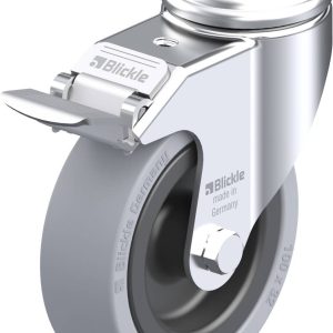 Blickle 224543 LKRA-VPA 101G-FI Kółko skrętne z hamulcem Średnica koła: 100 mm Maksymalne obciążenie: 110 kg 1 szt. Blickle 224543 LKRA-VPA 101G-FI Kółko skrętne z hamulcem Średnica koła: 100 mm Maksymalne obciążenie: 110 kg 1 szt.