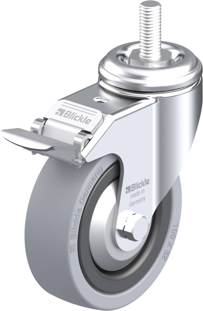Blickle 473421 LKRA-VPA 101G-FI-FA-GS12 Kółko skrętne z hamulcem Średnica koła: 100 mm Maksymalne obciążenie: 110 kg 1 s - obrazek 1