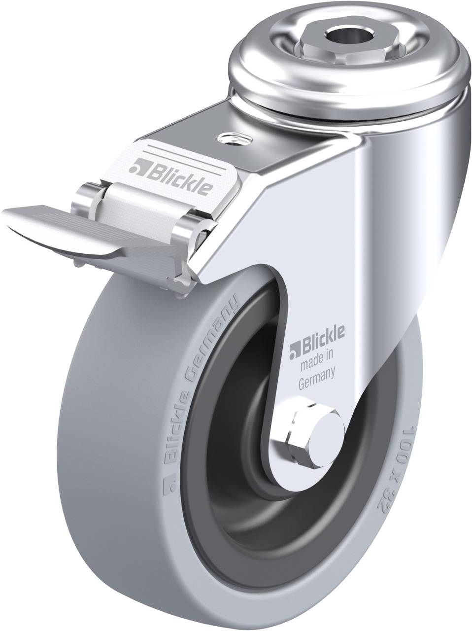 Blickle 576033 LKRA-VPA 101K-11-FI Kółko skrętne z hamulcem Średnica koła: 100 mm Maksymalne obciążenie: 110 kg 1 szt. - obrazek 1