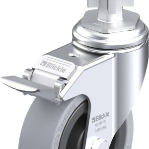 Blickle 288282 LKRA-VPA 101K-11-FI-E15 Kółko skrętne z hamulcem Średnica koła: 100 mm Maksymalne obciążenie: 110 kg 1 sz