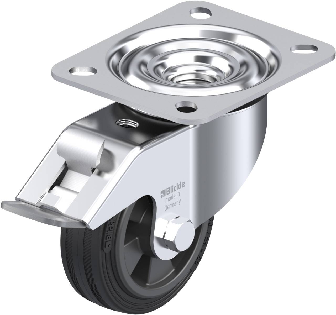 Blickle 539726 LE-VPP 80R-FI Kółko skrętne z hamulcem Średnica koła: 80 mm Maksymalne obciążenie: 50 kg 1 szt. - obrazek 1