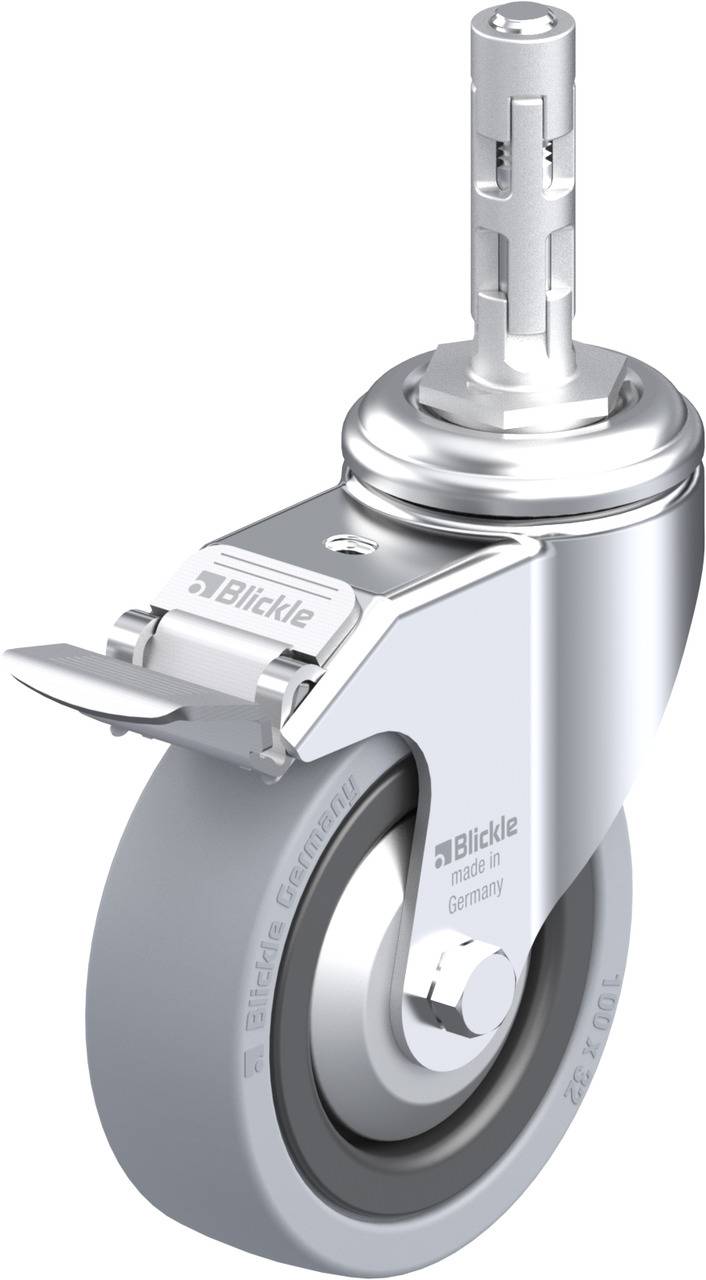 Blickle 328831 LKRA-VPA 101K-11-FI-FA-E11 Kółko skrętne z hamulcem Średnica koła: 100 mm Maksymalne obciążenie: 110 kg 1 - obrazek 1