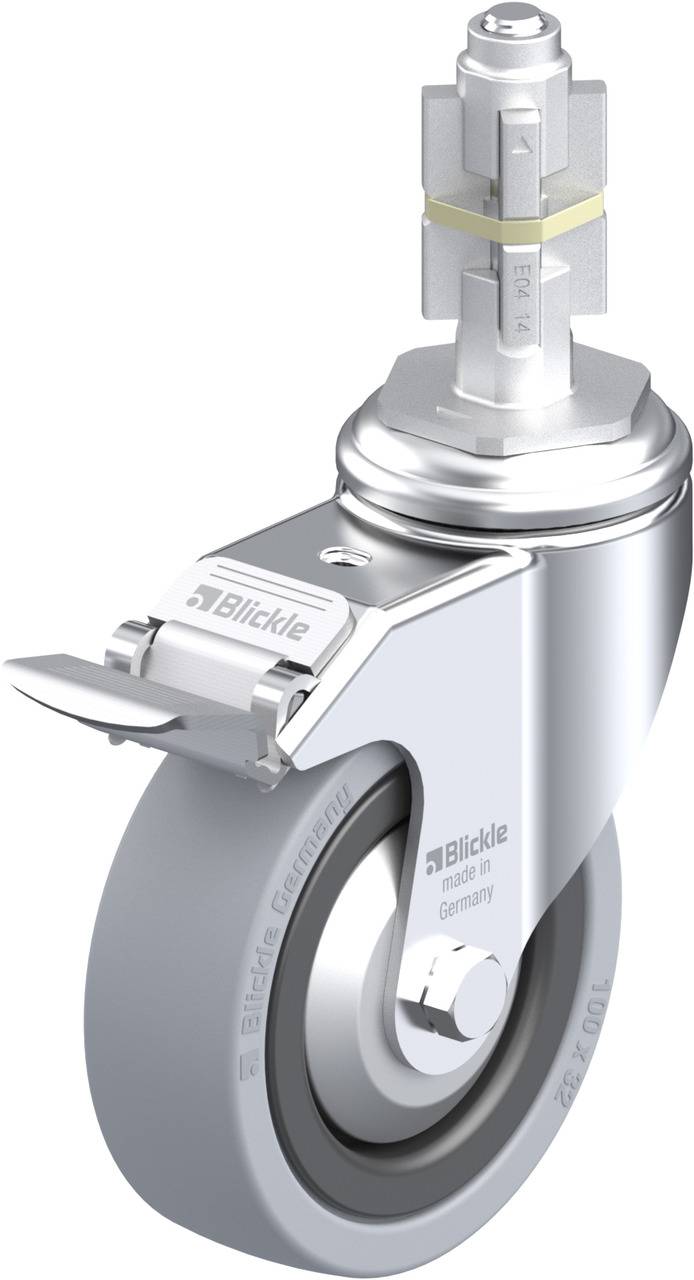 Blickle 373639 LKRA-VPA 101K-11-FI-FA-E14 Kółko skrętne z hamulcem Średnica koła: 100 mm Maksymalne obciążenie: 110 kg 1 - obrazek 1