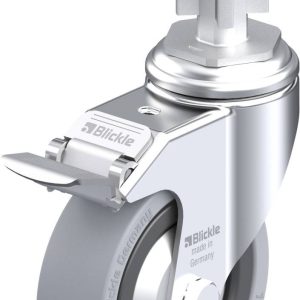 Blickle 310672 LKRA-VPA 101K-11-FI-FA-E15 Kółko skrętne z hamulcem Średnica koła: 100 mm Maksymalne obciążenie: 110 kg 1