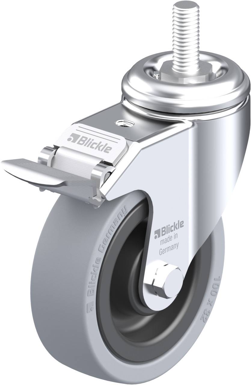 Blickle 302554 LKRA-VPA 101K-FI-GS12 Kółko skrętne z hamulcem Średnica koła: 100 mm Maksymalne obciążenie: 110 kg 1 szt. - obrazek 1