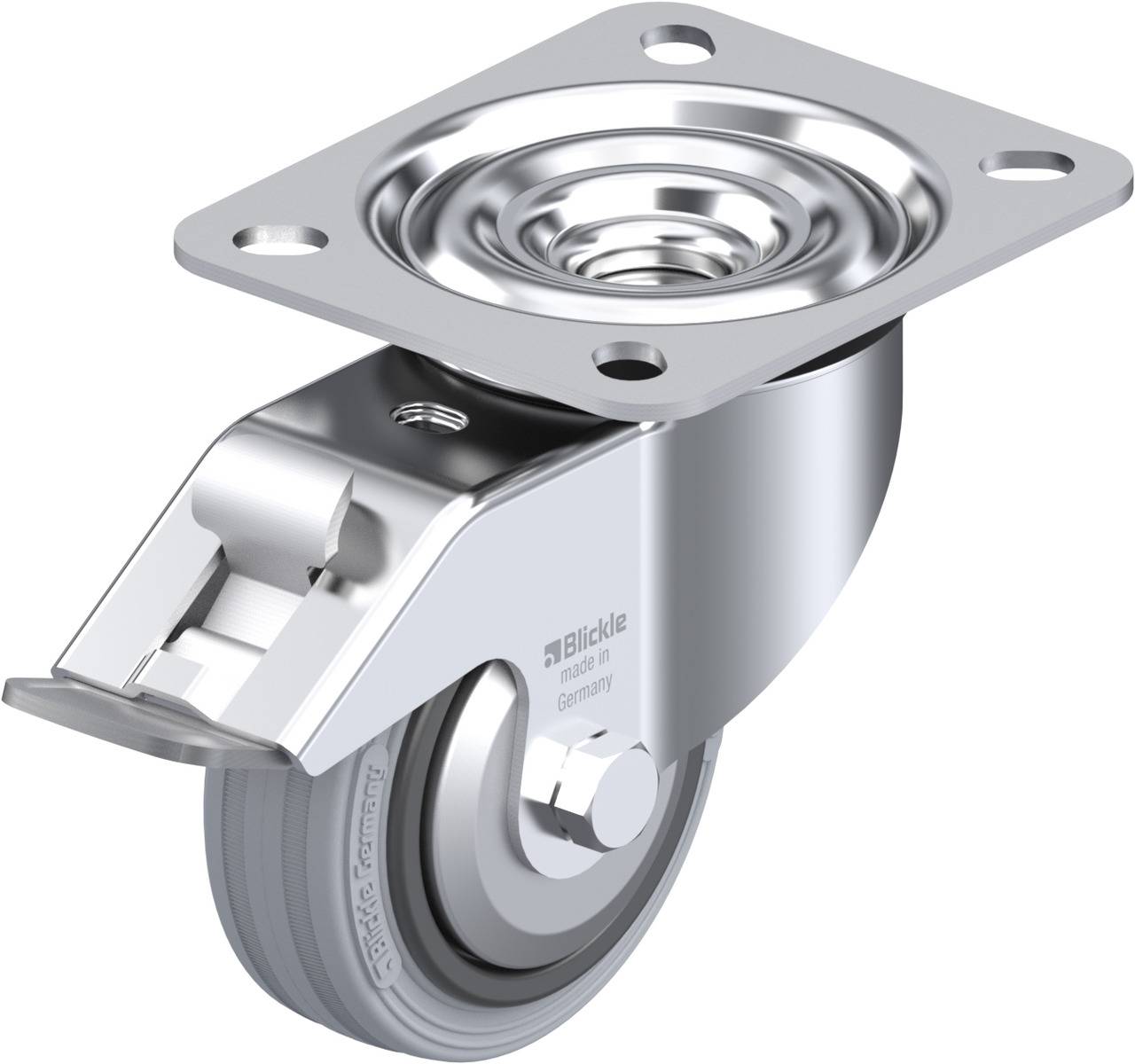 Blickle 749747 LE-VPP 80R-FI-SG-FA Kółko skrętne z hamulcem Średnica koła: 80 mm Maksymalne obciążenie: 50 kg 1 szt. - obrazek 1