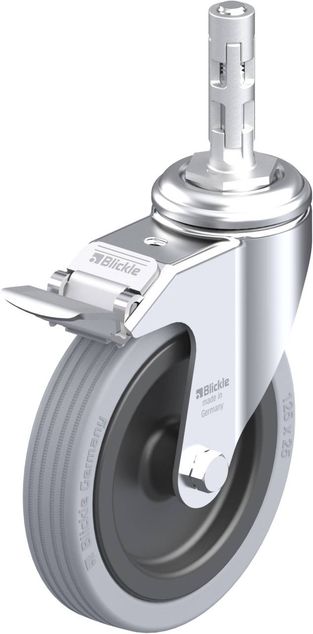 Blickle 744296 LKRA-VPA 125G-11-FI-E11 Kółko skrętne z hamulcem Średnica koła: 125 mm Maksymalne obciążenie: 100 kg 1 sz - obrazek 1