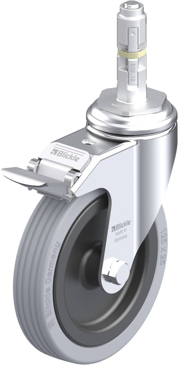 Blickle 224279 LKRA-VPA 125G-11-FI-E13 Kółko skrętne z hamulcem Średnica koła: 125 mm Maksymalne obciążenie: 100 kg 1 sz - obrazek 1