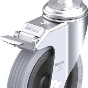Blickle 651760 LKRA-VPA 125G-11-FI-E15 Kółko skrętne z hamulcem Średnica koła: 125 mm Maksymalne obciążenie: 100 kg 1 sz Blickle 651760 LKRA-VPA 125G-11-FI-E15 Kółko skrętne z hamulcem Średnica koła: 125 mm Maksymalne obciążenie: 100 kg 1 sz