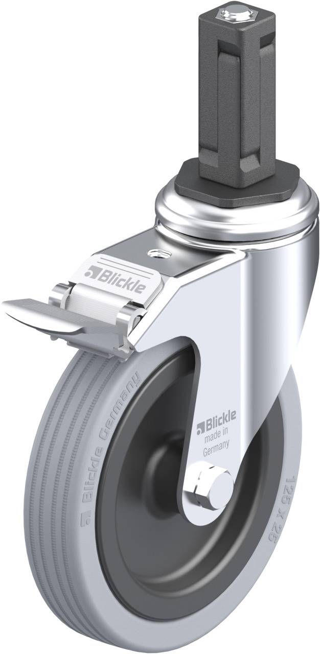 Blickle 848259 LKRA-VPA 125G-11-FI-EV13 Kółko skrętne z hamulcem Średnica koła: 125 mm Maksymalne obciążenie: 100 kg 1 s - obrazek 1