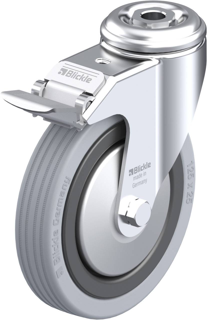 Blickle 226571 LKRA-VPA 125G-FI-FA Kółko skrętne z hamulcem Średnica koła: 125 mm Maksymalne obciążenie: 100 kg 1 szt. - obrazek 1