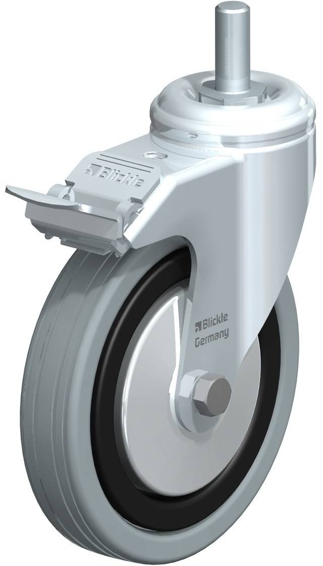 Blickle 351734 LKRA-VPA 125G-FI-FA-GS12 Kółko skrętne z hamulcem Średnica koła: 125 mm Maksymalne obciążenie: 100 kg 1 s - obrazek 1