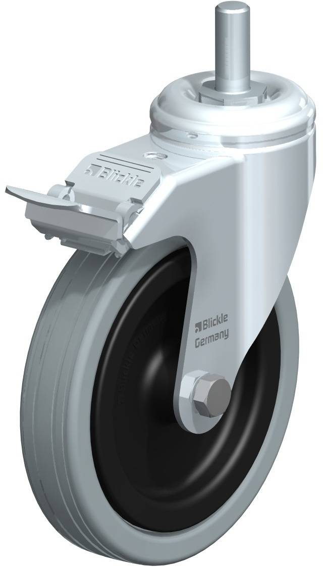 Blickle 343640 LKRA-VPA 125G-FI-GS12 Kółko skrętne z hamulcem Średnica koła: 125 mm Maksymalne obciążenie: 100 kg 1 szt. - obrazek 1