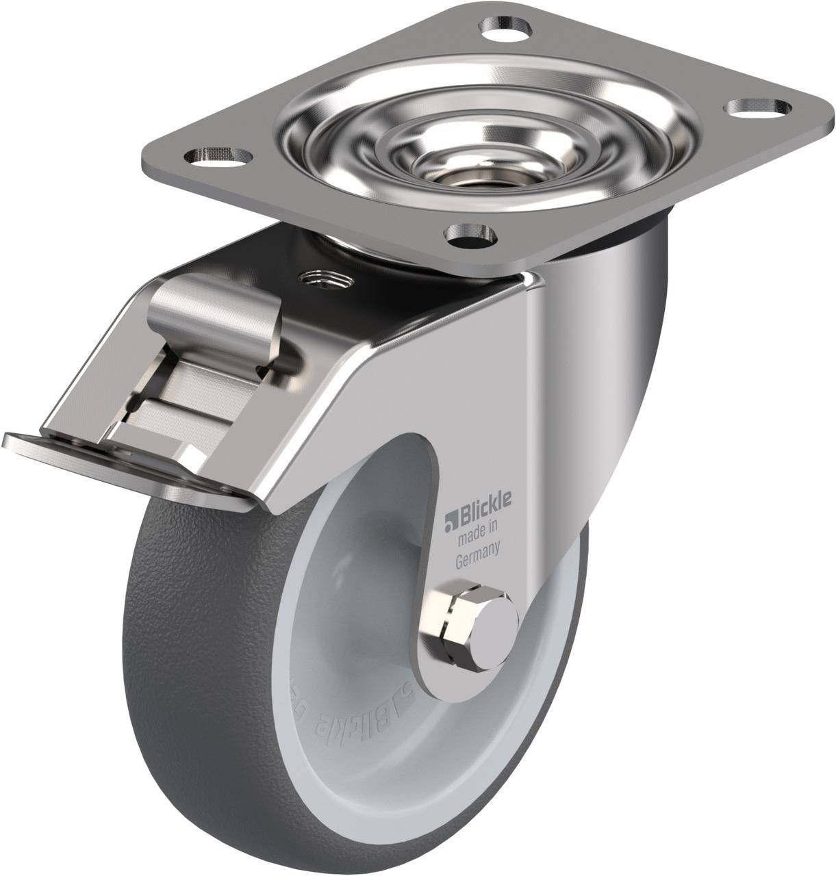Blickle 847073 LEX-PATH 100G-FI Kółko skrętne z hamulcem Średnica koła: 100 mm Maksymalne obciążenie: 150 kg 1 szt. - obrazek 1