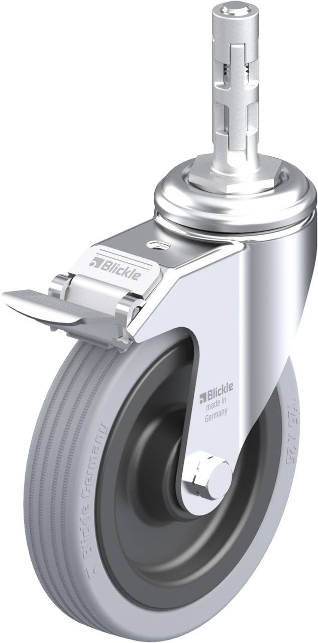 Blickle 280594 LKRA-VPA 125K-11-FI-E11 Kółko skrętne z hamulcem Średnica koła: 125 mm Maksymalne obciążenie: 100 kg 1 sz - obrazek 1