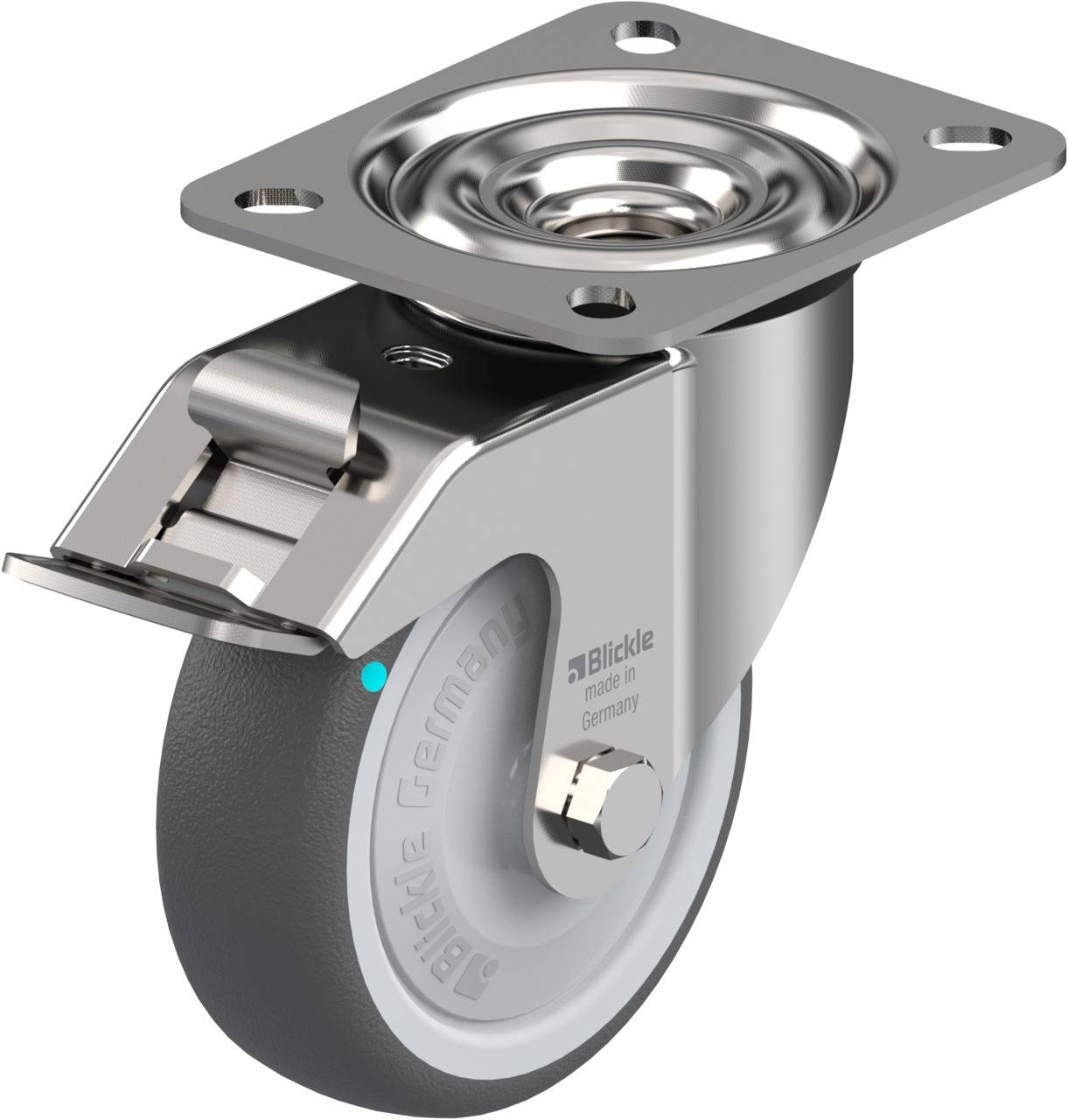 Blickle 847074 LEX-PATH 100KFD-FI Kółko skrętne z hamulcem Średnica koła: 100 mm Maksymalne obciążenie: 150 kg 1 szt. - obrazek 1