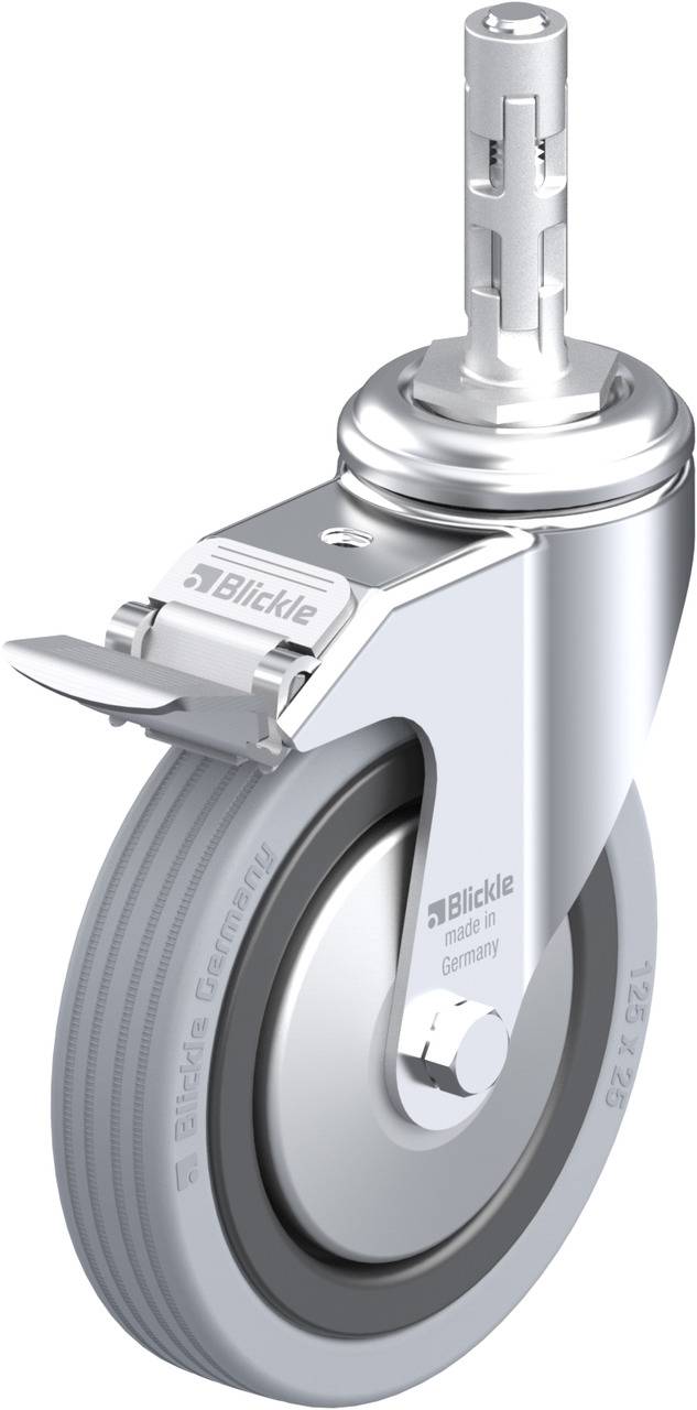 Blickle 520510 LKRA-VPA 125K-11-FI-FA-E11 Kółko skrętne z hamulcem Średnica koła: 125 mm Maksymalne obciążenie: 100 kg 1 - obrazek 1