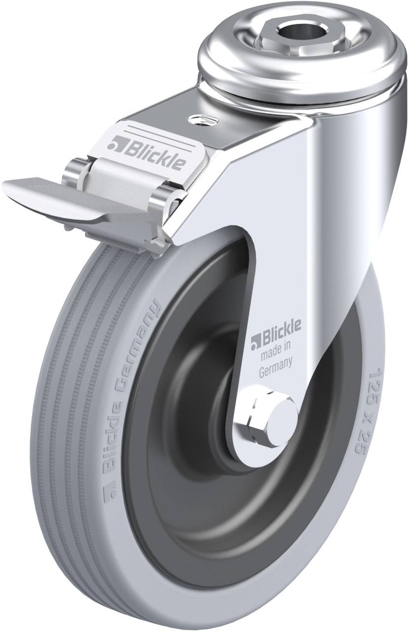 Blickle 224766 LKRA-VPA 125K-FI Kółko skrętne z hamulcem Średnica koła: 125 mm Maksymalne obciążenie: 100 kg 1 szt. - obrazek 1
