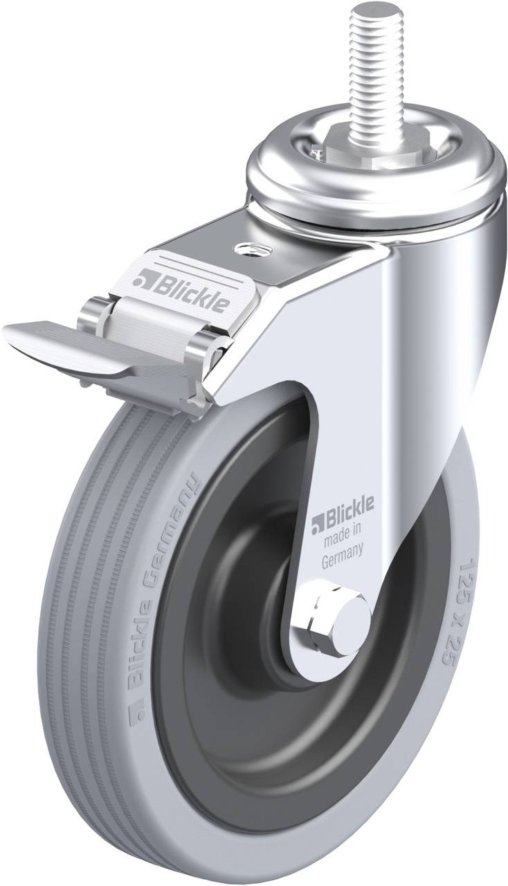 Blickle 304287 LKRA-VPA 125K-FI-GS12 Kółko skrętne z hamulcem Średnica koła: 125 mm Maksymalne obciążenie: 100 kg 1 szt. - obrazek 1