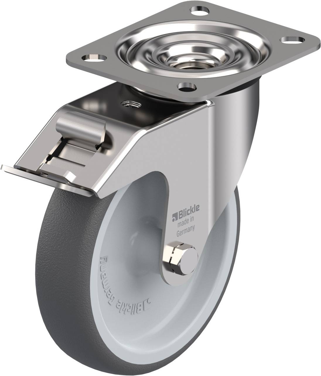 Blickle 847076 LEX-PATH 125G-FI Kółko skrętne z hamulcem Średnica koła: 125 mm Maksymalne obciążenie: 150 kg 1 szt. - obrazek 1