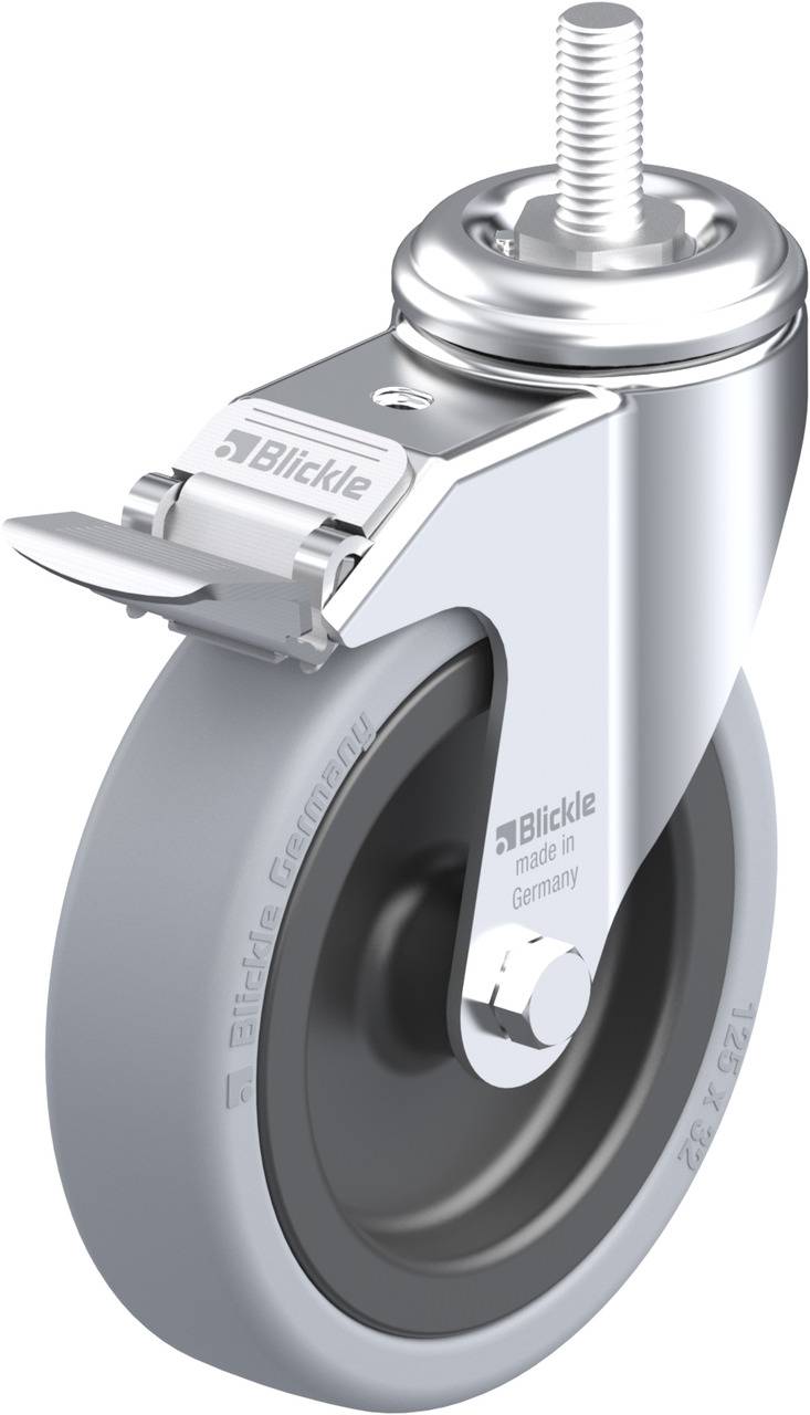 Blickle 326066 LKRA-VPA 126G-FI-GS12 Kółko skrętne z hamulcem Średnica koła: 125 mm Maksymalne obciążenie: 120 kg 1 szt. - obrazek 1