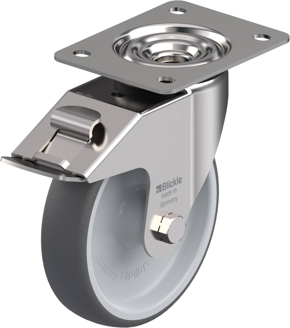 Blickle 847079 LEX-PATH 160G-FI Kółko skrętne z hamulcem Średnica koła: 160 mm Maksymalne obciążenie: 300 kg 1 szt. - obrazek 1