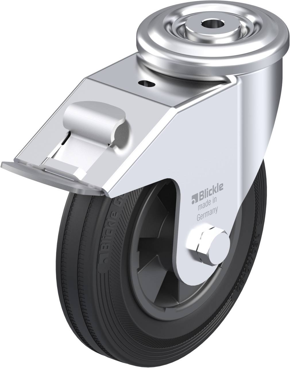 Blickle 554188 LER-VPP 160R-FI Kółko skrętne z hamulcem Średnica koła: 160 mm Maksymalne obciążenie: 135 kg 1 szt. - obrazek 1