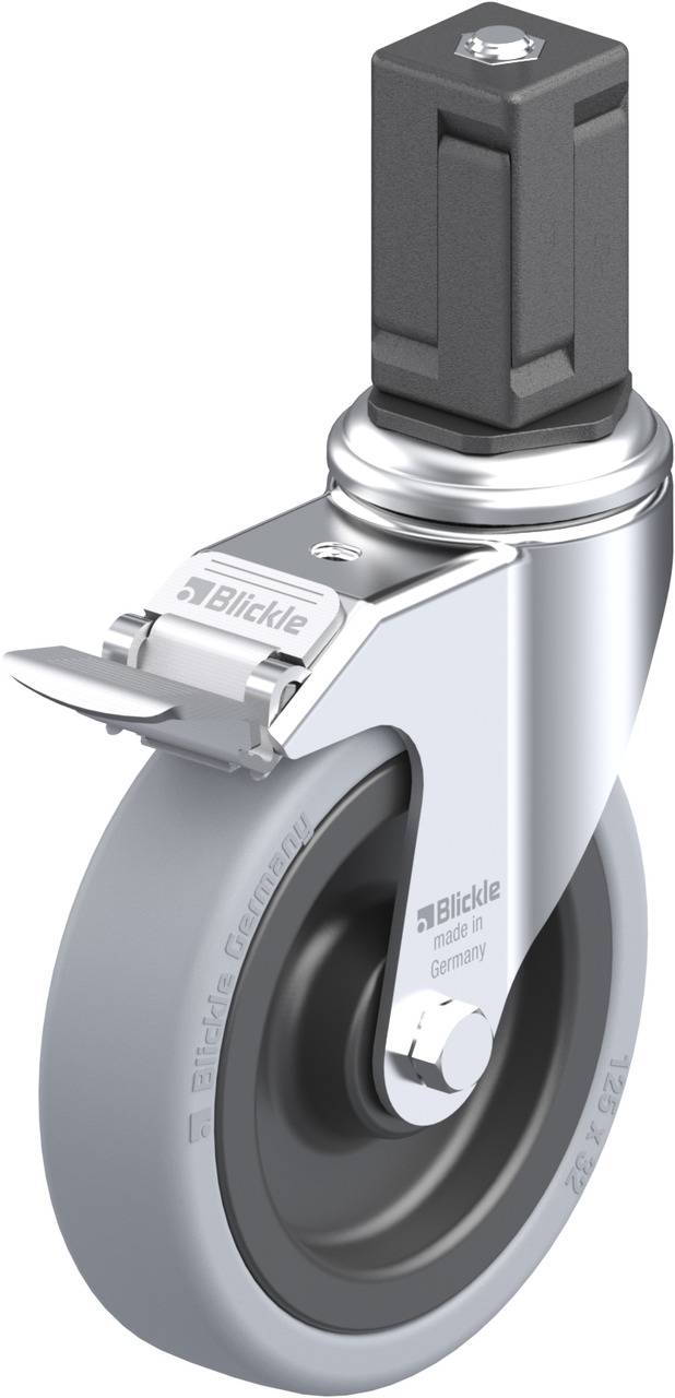 Blickle 848400 LKRA-VPA 126K-11-FI-EV17 Kółko skrętne z hamulcem Średnica koła: 125 mm Maksymalne obciążenie: 120 kg 1 s - obrazek 1