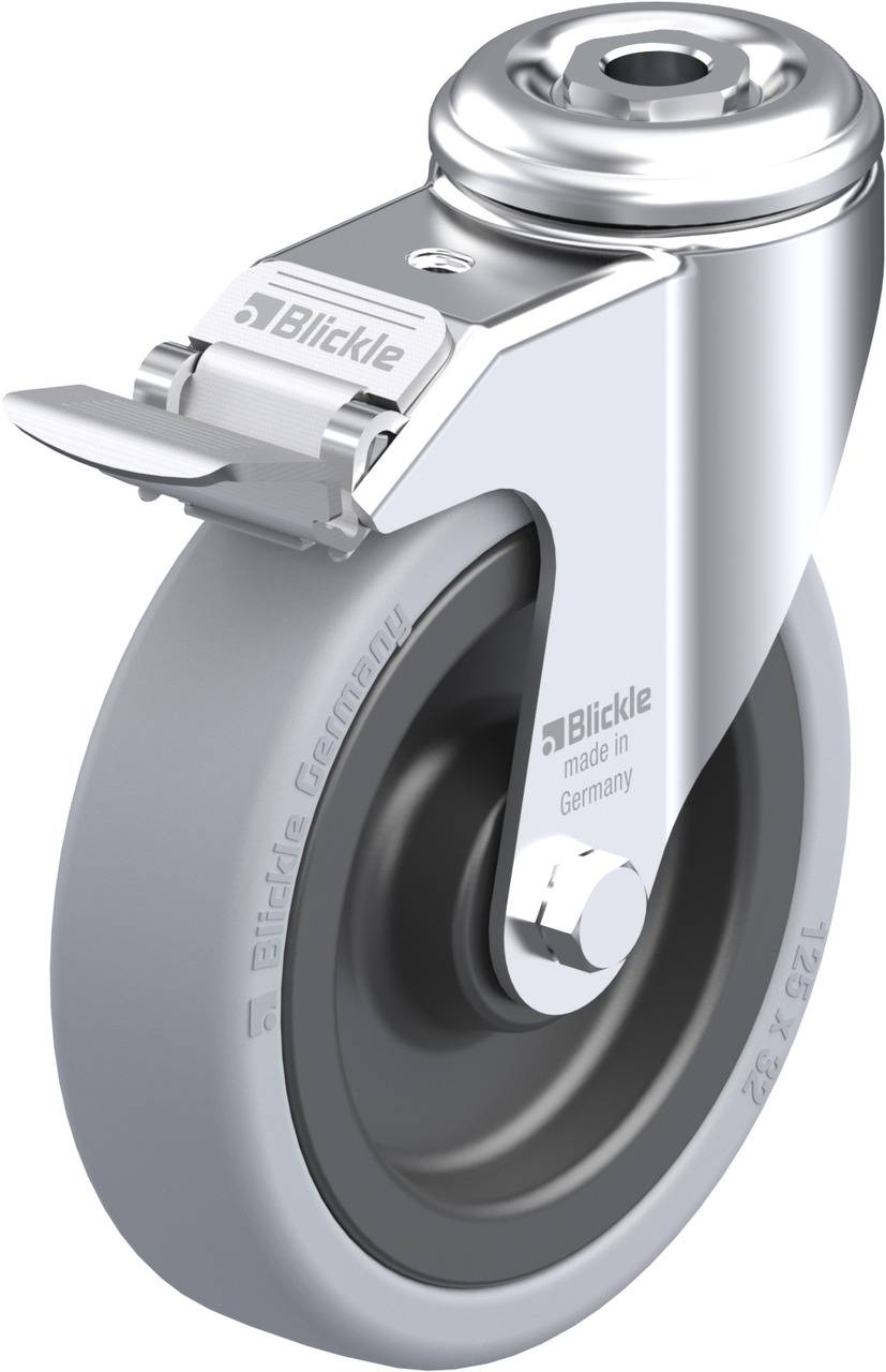 Blickle 225169 LKRA-VPA 126K-FI Kółko skrętne z hamulcem Średnica koła: 125 mm Maksymalne obciążenie: 120 kg 1 szt. - obrazek 1