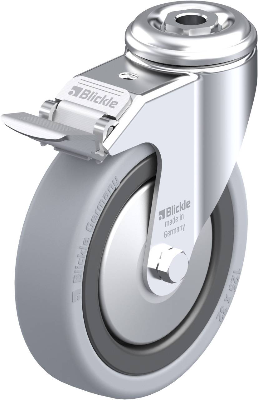 Blickle 224105 LKRA-VPA 126K-FI-FA Kółko skrętne z hamulcem Średnica koła: 125 mm Maksymalne obciążenie: 120 kg 1 szt. - obrazek 1